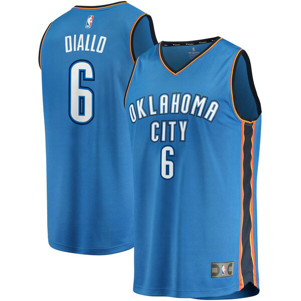 Camiseta Hamidou Diallo 6 Oklahoma City Thunder Icon Edition Azul Hombre